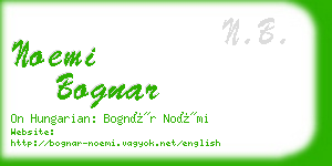 noemi bognar business card